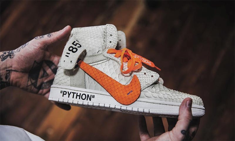 jordan 1 off white python